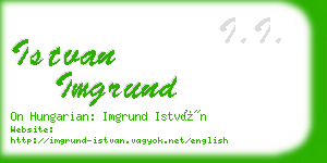 istvan imgrund business card